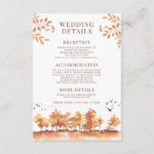 Bruine Herfst Herfstbomen Trouwdetails Kaarten (Voorkant)