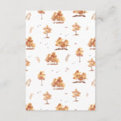 Bruine Herfst Herfstbomen Trouwdetails Kaarten (Achterkant)