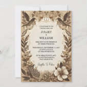 Bruine Herfst Houten Paperie Gerecycleerd Papier B Kaart (Voorkant)