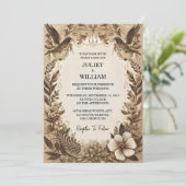 Bruine Herfst Houten Paperie Gerecycleerd Papier B Kaart (Staand voorkant)