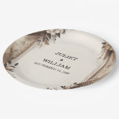 Bruine Herfst Houten Paperie Gerecycleerd Papier B Papieren Bordje (Gekanteld)