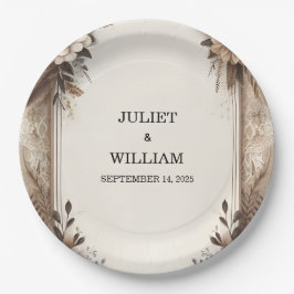 Bruine Herfst Houten Paperie Gerecycleerd Papier B Papieren Bordje