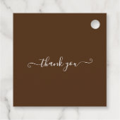 Bruine Herfst in liefde herfst gebladerte bruiloft Bedankjes Labels (Achterkant)