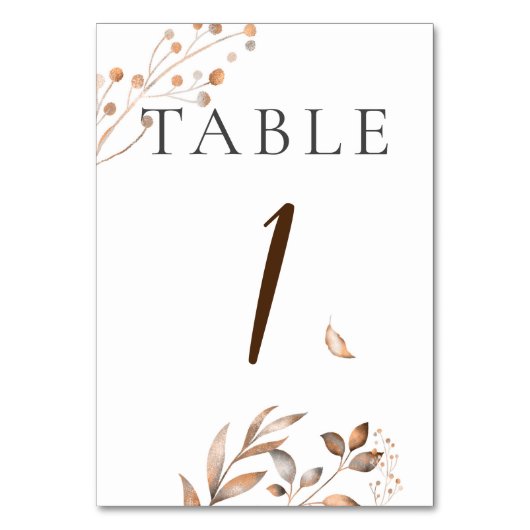 Bruine Herfst in liefde herfst gebladerte bruiloft Kaart (Voorkant)