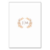 Bruine Herfst Landschapsbomen Trouwtafel Nummers Kaart (Achterkant)