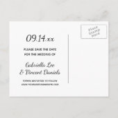 Bruine Herfst Leaf Stamp Wedding Save the Date Aankondigingskaart (Achterkant)