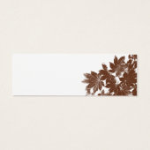 Bruine Herfst Leaf Stamp Wedding Website Kaart (Achterkant)