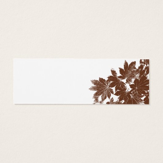 Bruine Herfst Leaf Stamp Wedding Website Kaart (Achterkant)