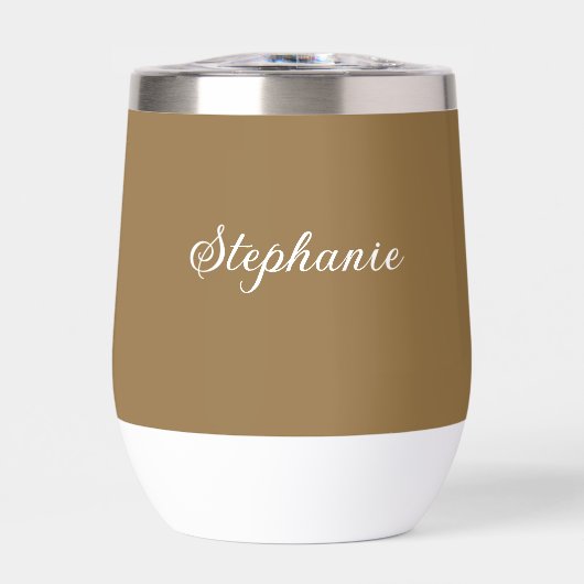 Bruine Herfst Naam Moderne Elegante Monogram Boho (Voorkant)