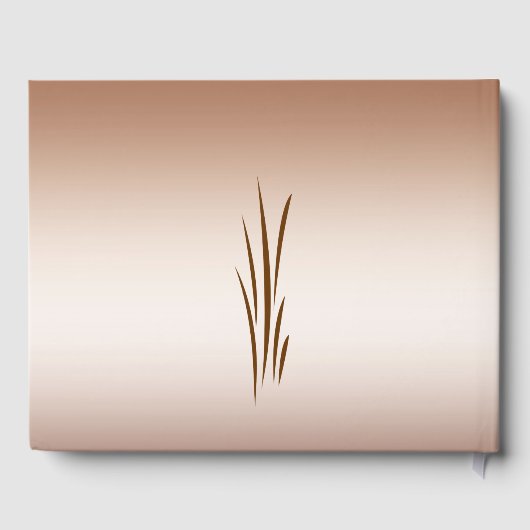 Bruine herfst oogst bruiloft gast boek (Achterkant)