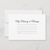 Bruine herfstbladeren delen een begrafenis notitiekaartje (Achterkant)