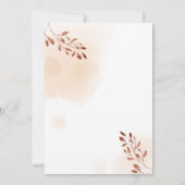 Bruine herfstbladeren met Ameen-uitnodiging Kaart (Achterkant)