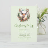 Bruine herten met gewei Rustic kerstfeest Kaart (Staand voorkant)