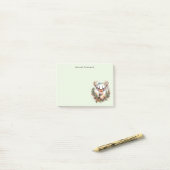 Bruine herten met gewei Rustic kerstfeest Post-it® Notes (Op bureau)