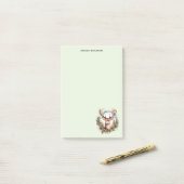 Bruine herten met gewei Rustic kerstfeest Post-it® Notes (Op bureau)