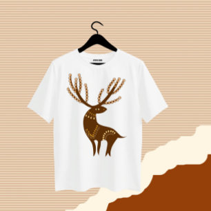Bruine herten t-shirt