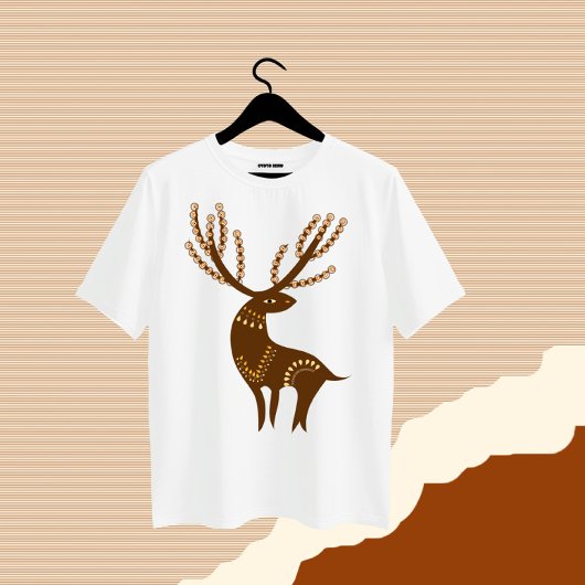 Bruine herten t-shirt