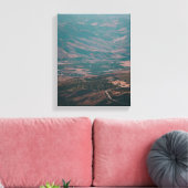 Bruine heuvel canvas afdruk (Insitu (Woonkamer))