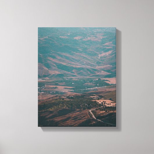 Bruine heuvel canvas afdruk (Voorkant)