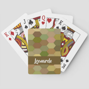 Bruine hexagon verhard pokerkaarten