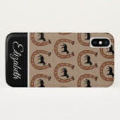Bruine Hoefijzers en zwarte paarden | Gepersonalis Case-Mate iPhone Case (Achterkant (horizontaal))