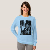 bruine hoes uit gemonteerde lange hoes supersoft T T-shirt (Voorkant volledig)