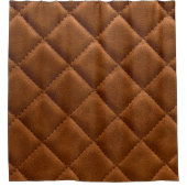 Bruine hombusjes lederen achtergrond douchegordijn (Voorkant)