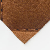 Bruine hombusjes lederen achtergrond fleece deken (Hoek)