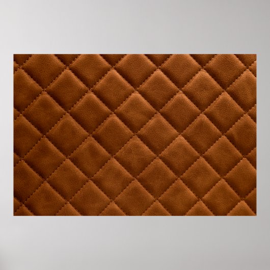 Bruine hombusjes lederen achtergrond poster (Voorkant)