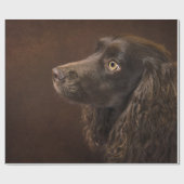 bruine hond cadeaupapier (Vlak)