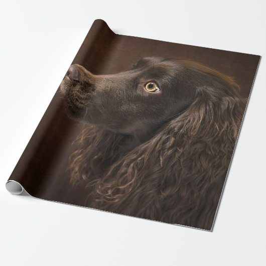 bruine hond cadeaupapier (Uitgerold)