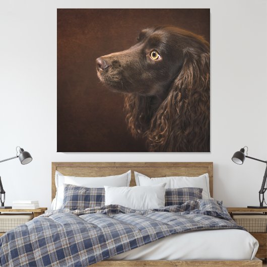 bruine hond canvas afdruk (Insitu (Slaapkamer))
