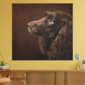bruine hond canvas afdruk (Insitu (Woonkamer))