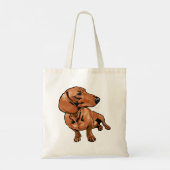 Bruine hond Canvas tas (Achterkant)