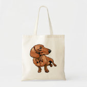 Bruine hond Canvas tas (Voorkant)