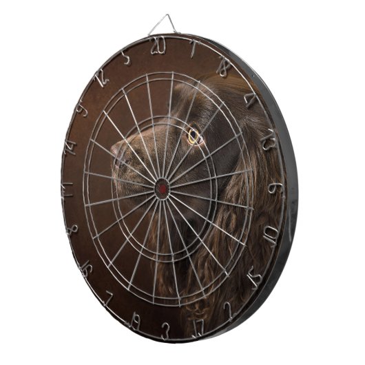 bruine hond dartbord (Voorkant Rechts)