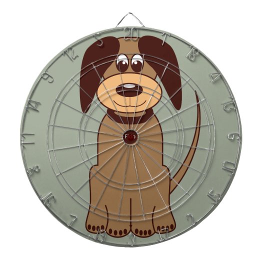 Bruine hond dartbord (Voorkant)