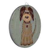 Bruine hond dartbord (Voorkant Links)