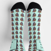 Bruine Hond Gezicht Chug Foto Sokken (Top)