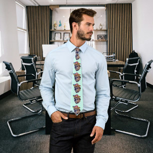 Bruine Hond Gezicht Chug Foto Stropdas