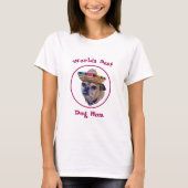 Bruine Hond Gezicht Chug Foto T-shirt (Voorkant)
