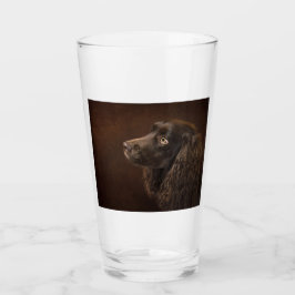bruine hond glas