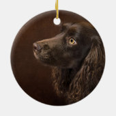 bruine hond keramisch ornament (Achterkant)