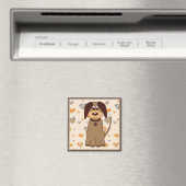 Bruine-hond koelkastmagneet magneet (Insitu (Vaatwasser))