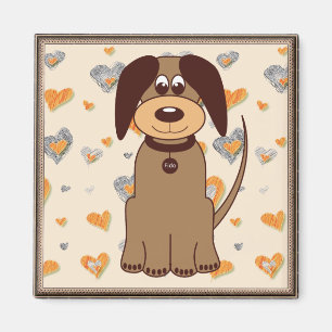 Bruine-hond koelkastmagneet magneet