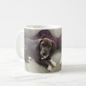 Bruine hond koffiemok (Voorkant links)