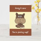 Bruine hond krijgt goede Kaart (Gele Bloem)