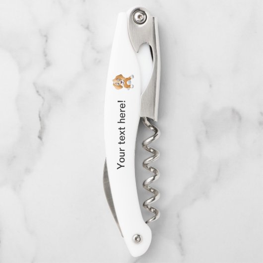 Bruine hond kurkentrekker (Achterkant)