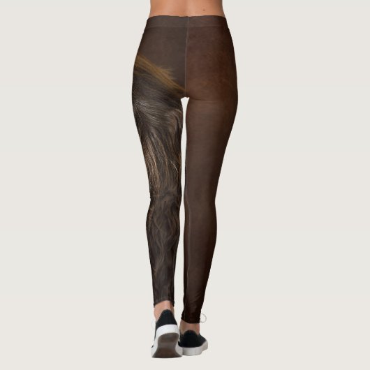 bruine hond leggings (Achterkant)