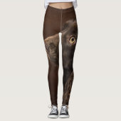 bruine hond leggings (Voorkant)